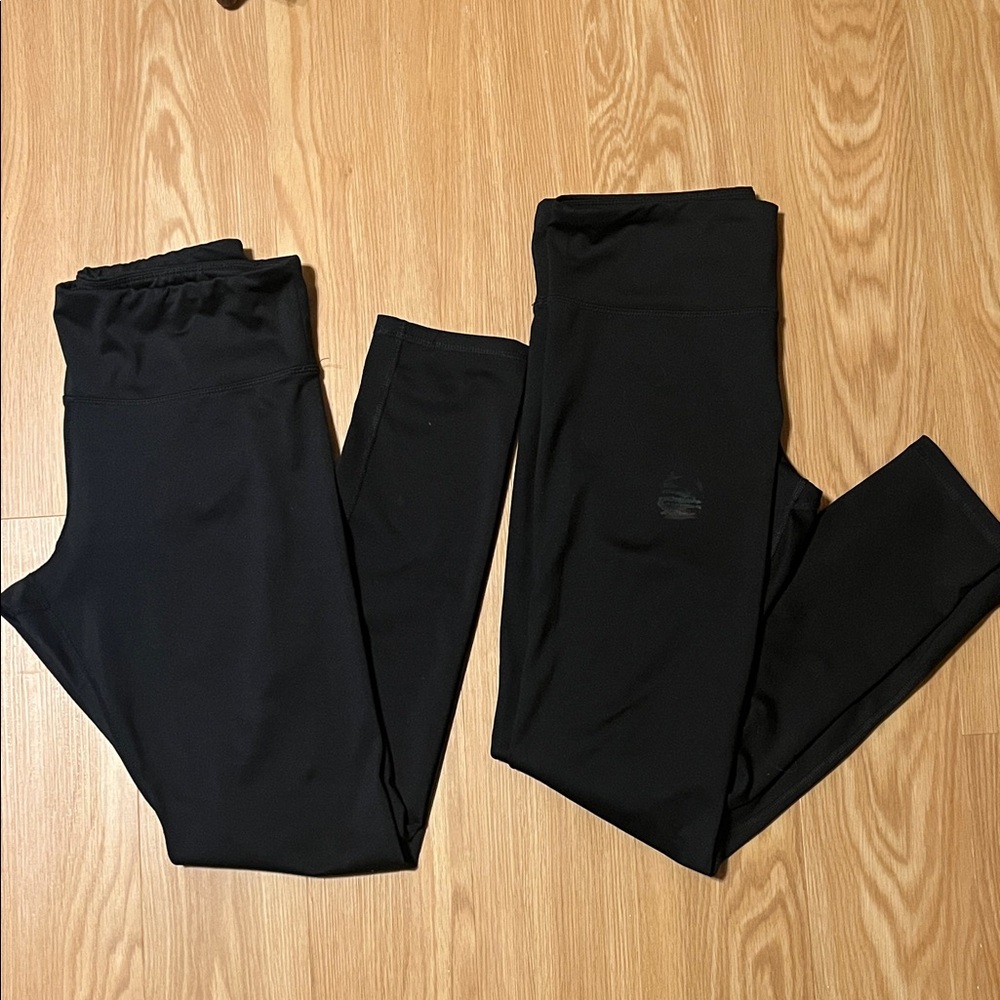Lot of 2 Old Navy Active Kids Black Leggings, size XL Plus